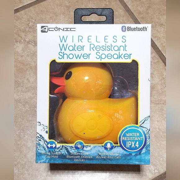 Aconic Wireless Rubber Duck Water Resistant Shower Speaker - Picture 1 of 2